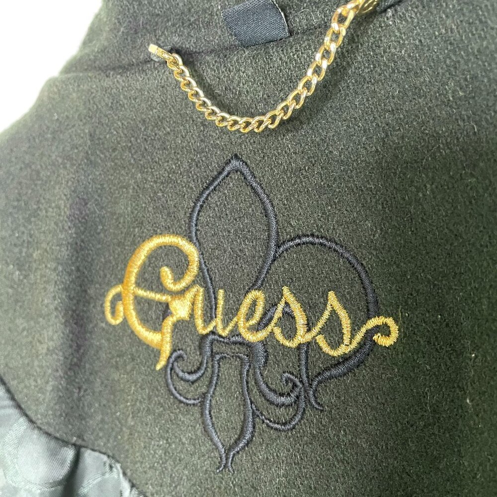 Coat | Guess Princess Wool Peacoat Hunter Green | Feminine Classic Old Money | M - Picture 16 of 16